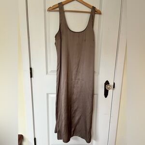 Abercrombie & Fitch Tan Midi Slip Dress